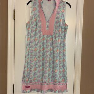 Simply Southern Pink & green Womans Dress small